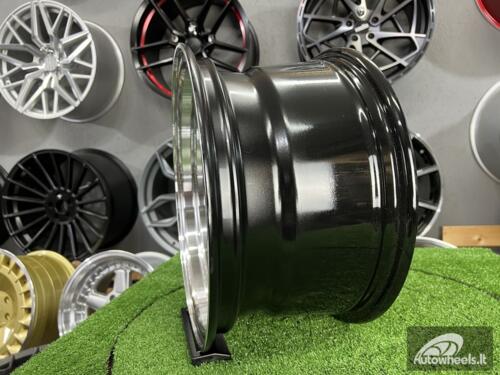 Ratlankis JDM AME A3C Style | R15X8J 4X100 ET25 73.1 Black with polished lip