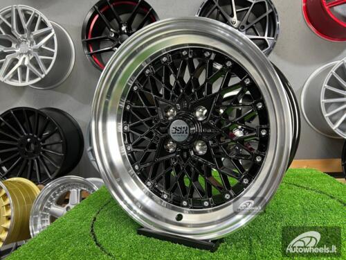 Ratlankis Soler SSR Mesh Formula Style 15X8.25J 4X100 ET20 73.1 Black with polished lip