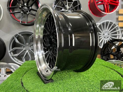 Ratlankis Soler SSR Mesh Formula Style 15X8.25J 4X100 ET20 73.1 Black with polished lip