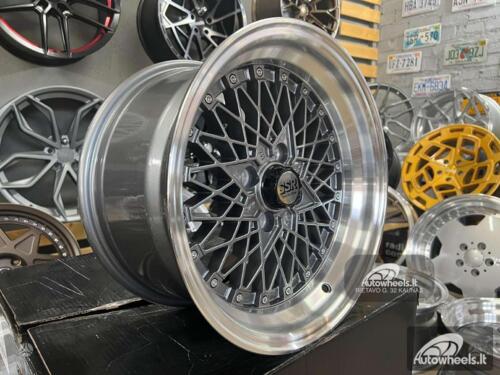 Ratlankis Soler SSR Mesh Formula Style 15X8.25J 4X100 ET20 73.1 Grey with polished lip