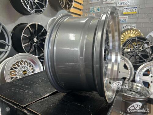 Ratlankis Soler SSR Mesh Formula Style 15X8.25J 4X100 ET20 73.1 Grey with polished lip