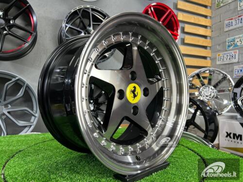 Ratlankis Akron Ferrari 348TS Style 15X8.25J 4X100 ET25 73.1 Black with tinted face