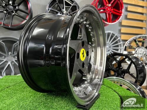 Ratlankis Akron Ferrari 348TS Style 15X8.25J 4X100 ET25 73.1 Black with tinted face