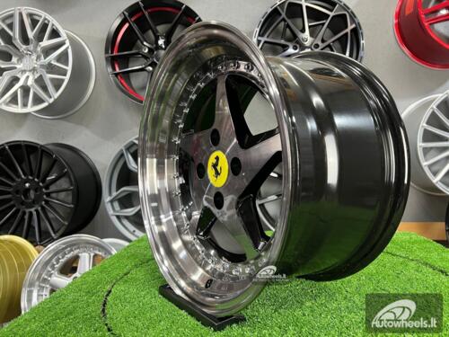 Ratlankis Akron Ferrari 348TS Style 15X8.25J 4X100 ET25 73.1 Black with tinted face