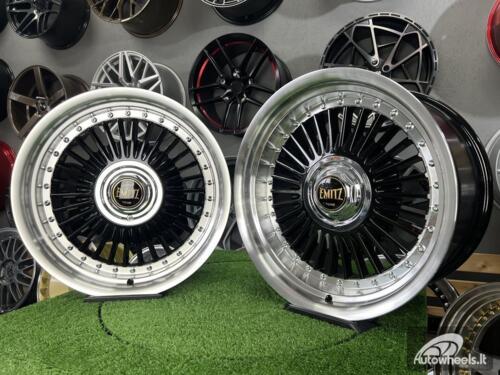 Ratlankis Work Emitz style 17X8J 4X100/4X108 ET20 73.1 Black with polished lip