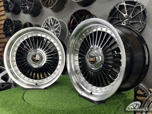 Ratlankis Work Emitz style 17X8J 4X100/4X108 ET20 73.1 Black with polished lip
