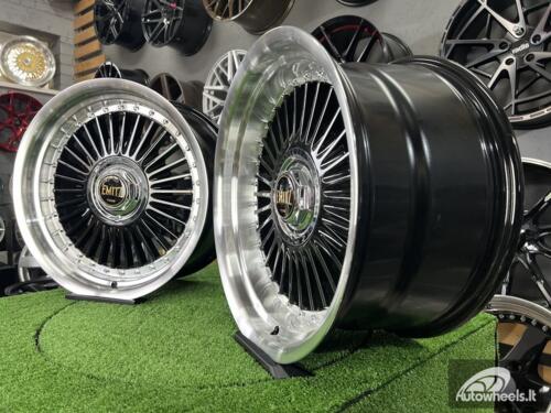 Ratlankis Work Emitz style 17X8J 4X100/4X108 ET20 73.1 Black with polished lip