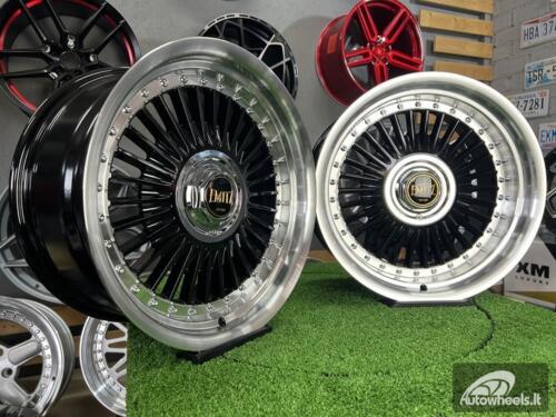 Ratlankis Work Emitz style 17X8J 4X100/4X108 ET20 73.1 Black with polished lip