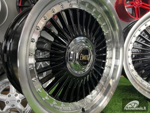 Ratlankis Work Emitz style 17X8J 4X100/4X108 ET20 73.1 Black with polished lip