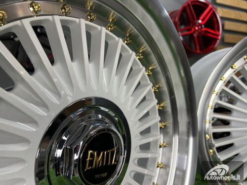 Ratlankis Work Emitz style 17X8J 4X100/4X108 ET20 73.1 White with polished lip