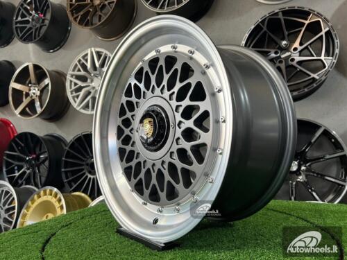 Ratlankis Porsche Mesh Design 17X8J 5X120/5X112 ET30 73.1 Matt gunmetal with polished lip