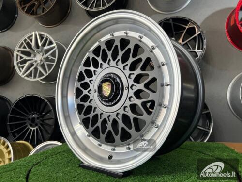 Ratlankis Porsche Mesh Design 17X8J 5X120/5X112 ET30 73.1 Matt gunmetal with polished lip