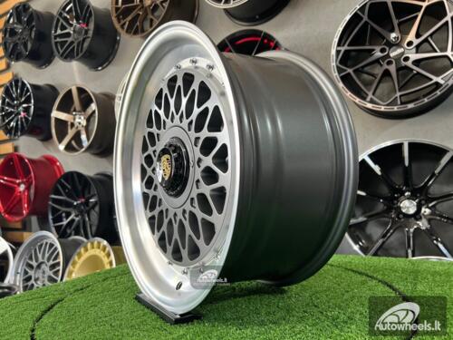 Ratlankis Porsche Mesh Design 17X8J 5X120/5X112 ET30 73.1 Matt gunmetal with polished lip