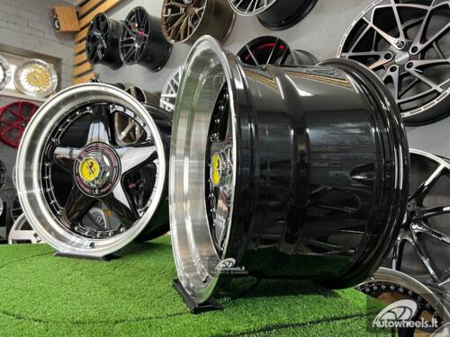 Ratlankis Ferrari Azev Type A design 17X8.5J 5X120/5X112 ET25 72.6 Black with polished lip