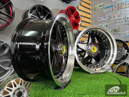 Ratlankis Ferrari Azev Type A design 17X8.5J 5X120/5X112 ET25 72.6 Black with polished lip