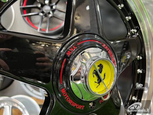 Ratlankis Ferrari Azev Type A design 17X8.5J 5X120/5X112 ET25 72.6 Black with polished lip