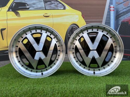 Ratlankis VW Classic style 17X8J 4X100/5X100 ET20 73.1 Black with face machined