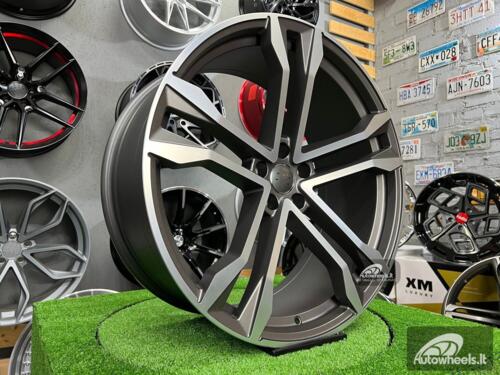 Ratlankis Sintra Audi SQ8 Q7 style 22X9.5J 5X112 ET26 66.5 Satin gunmetal with machined face