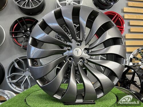 Ratlankis Tesla Model 3 Uberturbine style | R21X9J 5X114.3 ET40 64.1 Gloss gunmetal