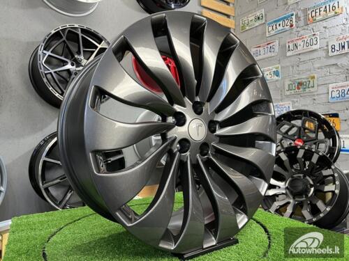 Ratlankis Tesla Model 3 Uberturbine style | R21X9J 5X114.3 ET40 64.1 Gloss gunmetal