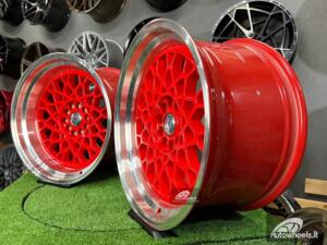 Ratlankis 59°North Wheels D-008 RED style 18X9.5J 5X114.3/5X120 ET22 74.1 Candy red center with machined lip