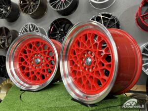 Ratlankis 59°North Wheels D-008 RED style | R18X9.5J 5X114.3/5X120 ET22 74.1 Candy red center with machined lip