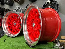 Ratlankis 59°North Wheels D-008 RED style 18X11J 5X114.3/5X120 ET8 74.1 Candy red center with machined lip