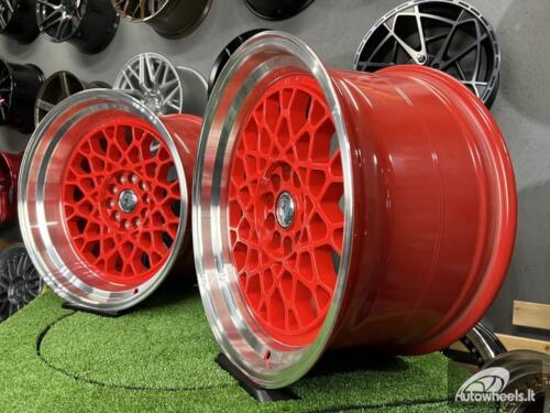 Ratlankis 59°North Wheels D-008 RED style 18X11J 5X114.3/5X120 ET8 74.1 Candy red center with machined lip