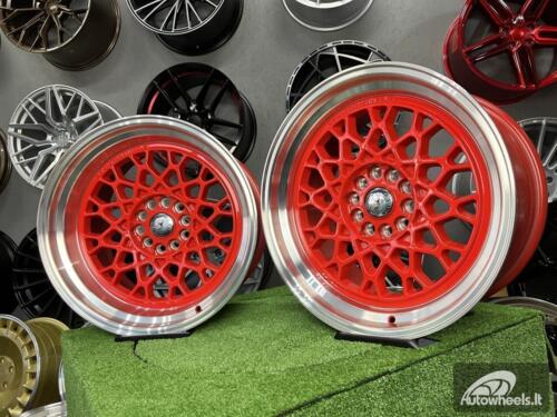 Ratlankis 59°North Wheels D-008 RED style 18X11J 5X114.3/5X120 ET8 74.1 Candy red center with machined lip