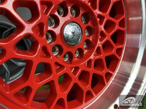 Ratlankis 59°North Wheels D-008 RED style 18X11J 5X114.3/5X120 ET8 74.1 Candy red center with machined lip