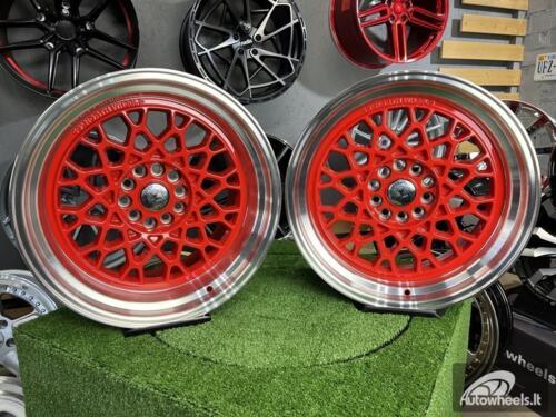 Ratlankis 59°North Wheels D-008 RED style 18X11J 5X114.3/5X120 ET8 74.1 Candy red center with machined lip