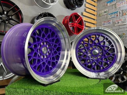 Ratlankis 59°North Wheels D-008 Purple style 18X11J 5X114.3/5X120 ET8 74.1 Purple center with machined lip