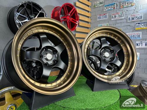 Ratlankis Work Meister S1-3P style 18X10J 5X114.3 ET25 73.1 Satin black with bronze lip