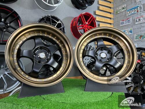 Ratlankis Work Meister S1-3P style 18X10J 5X114.3 ET25 73.1 Satin black with bronze lip