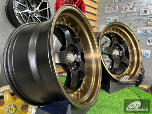 Ratlankis Work Meister S1-3P style 18X10J 5X114.3 ET25 73.1 Satin black with bronze lip