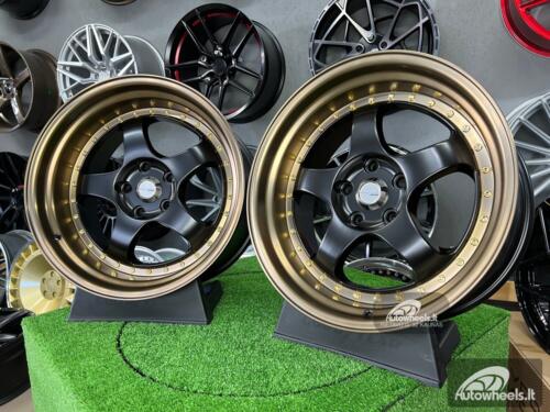 Ratlankis Work Meister S1-3P style 18X10J 5X114.3 ET25 73.1 Satin black with bronze lip