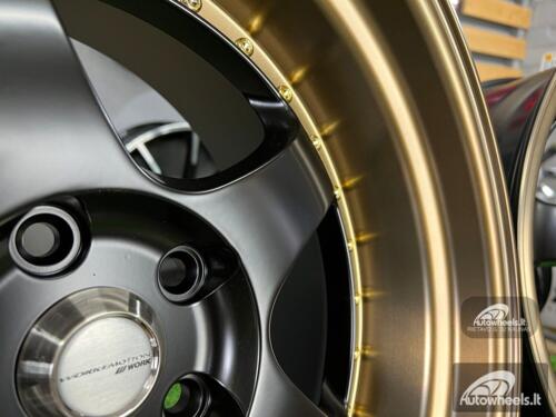 Ratlankis Work Meister S1-3P style 18X10J 5X114.3 ET25 73.1 Satin black with bronze lip