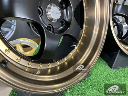 Ratlankis Work Meister S1-3P style 18X10J 5X114.3 ET25 73.1 Satin black with bronze lip