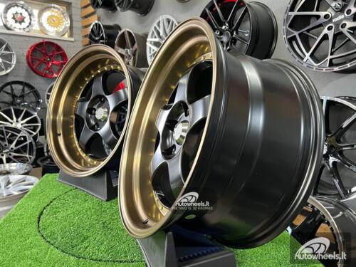 Ratlankis Work Meister S1-3P style 18X10J 5X114.3 ET25 73.1 Satin black with bronze lip
