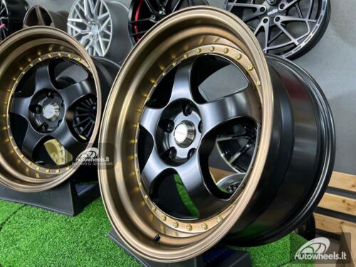 Ratlankis Work Meister S1-3P style 18X10J 5X114.3 ET25 73.1 Satin black with bronze lip