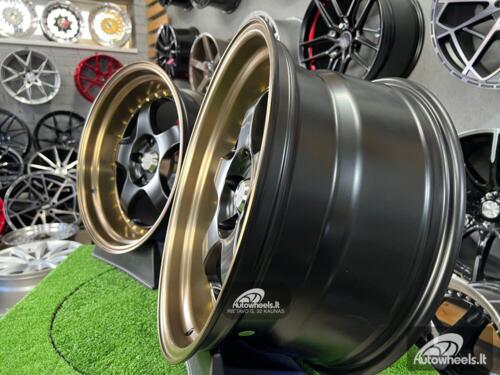 Ratlankis Work Meister S1-3P style 18X10J 5X114.3 ET25 73.1 Satin black with bronze lip