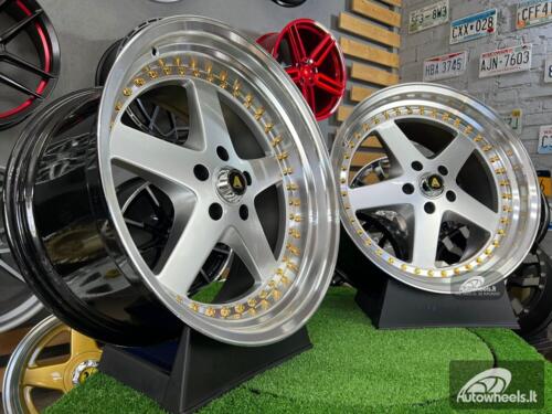 Ratlankis Work Equip style 19X10.5J 5X114.3 ET22 73.1 Hyper silver with machined lip