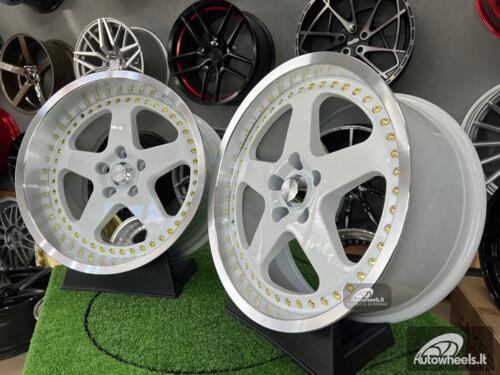 Ratlankis Stern Face II SSR style 18X8.5J 5X114.3 ET18 73.1 White with lip machined