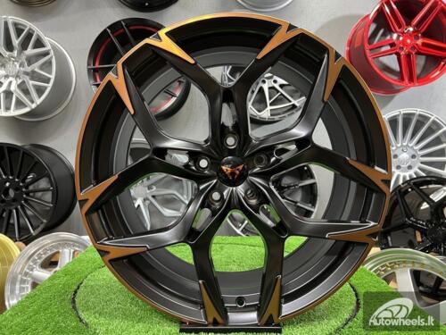 Ratlankis Seat Cupra Formentor VZ5 style 19X8.5J 5X112 ET43 57.1 Satin black with machined spoke with bronze coating