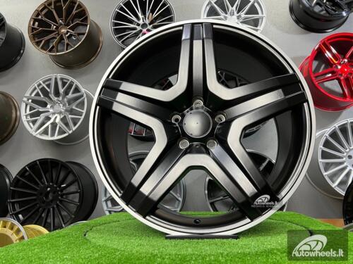 Ratlankis AMG Mercedes 5 Spoke G Class style 21X10J 5X130 ET50 84.1 Satin black with machined edge