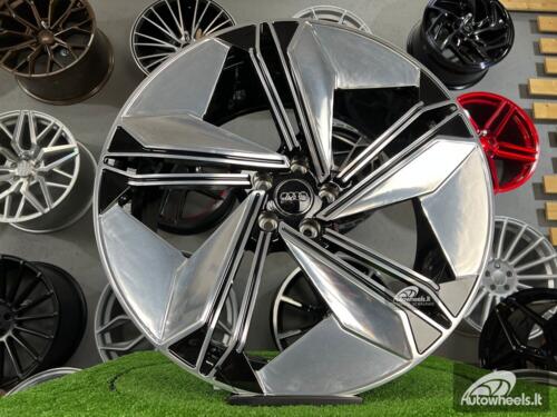 Ratlankis Forged  Audi E-Tron style 21X9.5J 5X112 ET33 66.45 Black hand polished face