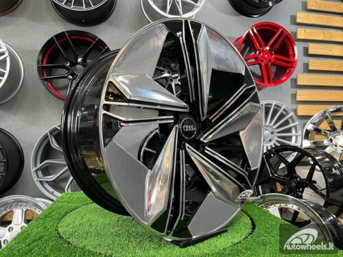 Ratlankis Forged  Audi E-Tron style 21X9.5J 5X112 ET33 66.45 Black hand polished face