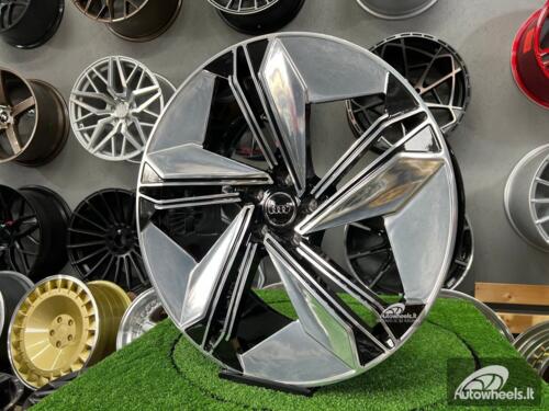 Ratlankis Forged  Audi E-Tron style 21X9.5J 5X112 ET33 66.45 Black hand polished face