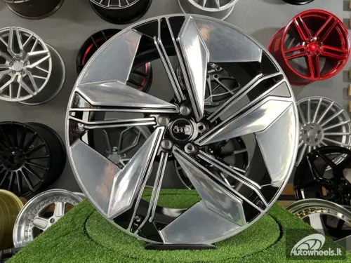 Ratlankis Forged  Audi E-Tron style 21X9.5J 5X112 ET33 66.45 Black hand polished face