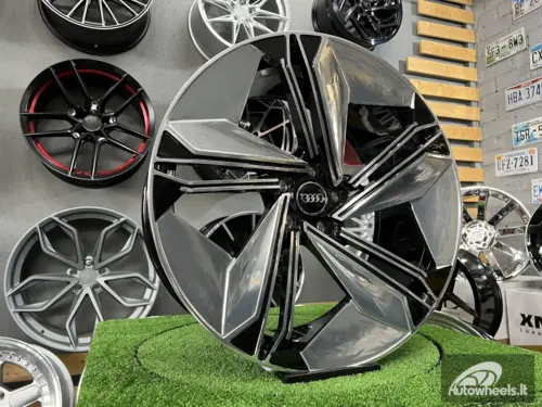 Ratlankis Forged  Audi E-Tron style 21X9.5J 5X112 ET33 66.45 Black hand polished face